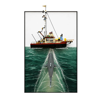 Wall Display Frame for LEGO® Ideas Jaws 21350