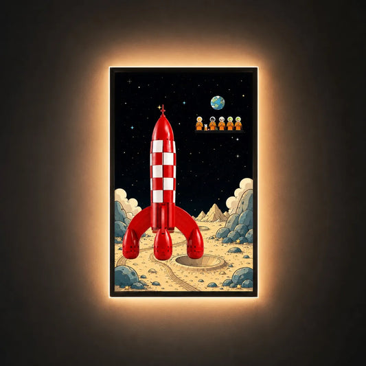 Wall Display Frame for LEGO® Ideas Tintin® Moon Rocket 21367