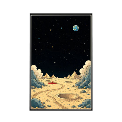 Wall Display Frame for LEGO® Ideas Tintin® Moon Rocket 21367