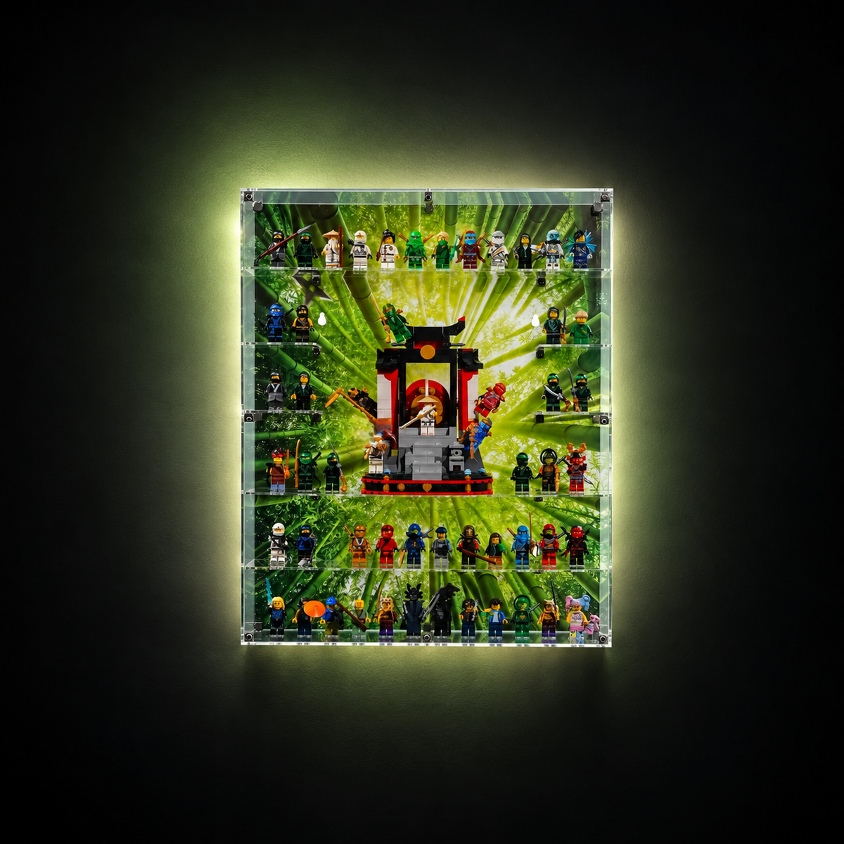 72-Stud LEGO® NINJAGO™ Minifigure Wall Display Case