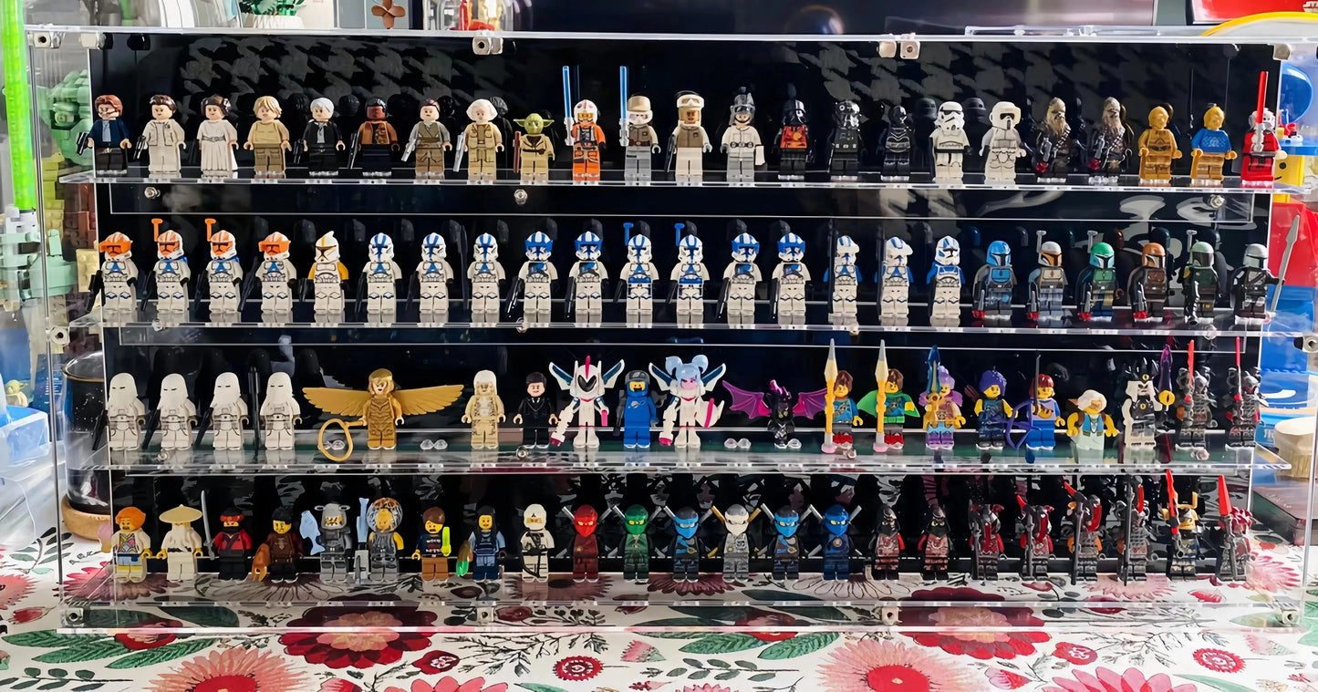 92 LEGO Minifiguren Wandvitrine