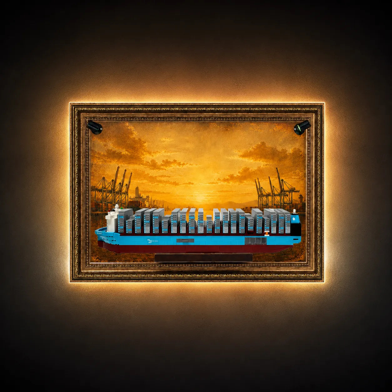 Wall Display Frame for LEGO® Maersk Dual-Fuel Container Vessel 40955