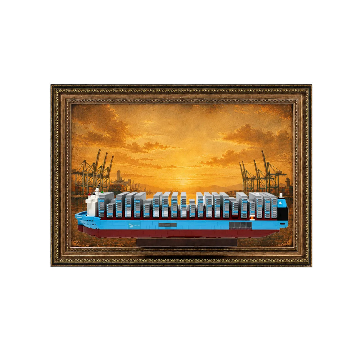 Wall Display Frame for LEGO® Maersk Dual-Fuel Container Vessel 40955