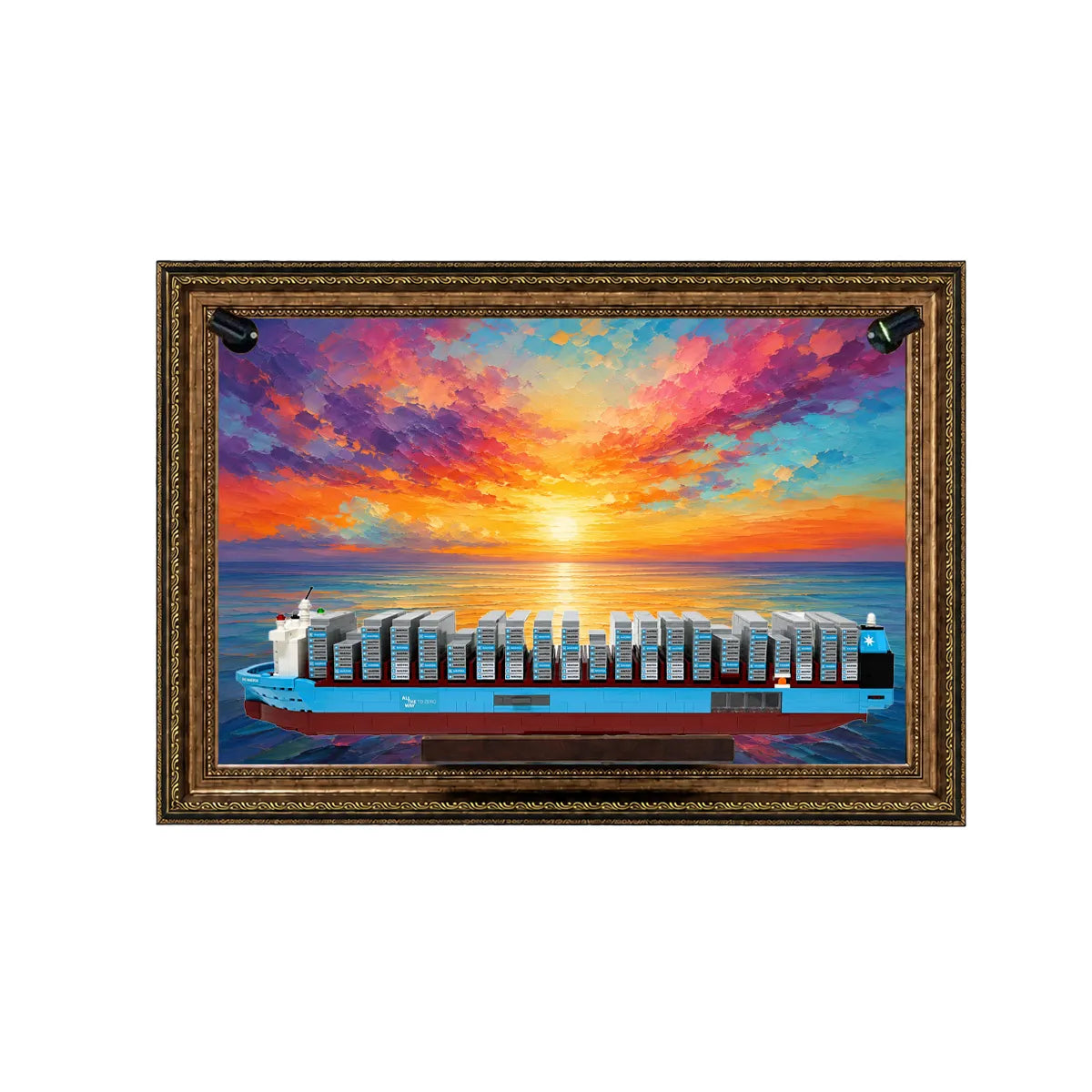 Wall Display Frame for LEGO® Maersk Dual-Fuel Container Vessel 40955