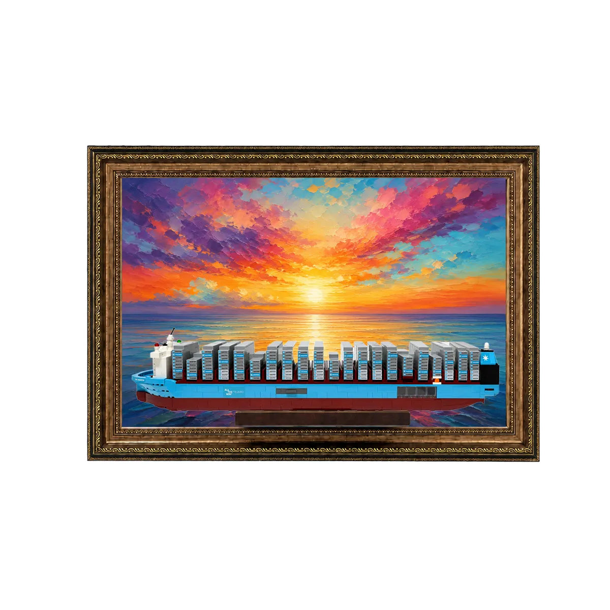 Wall Display Frame for LEGO® Maersk Dual-Fuel Container Vessel 40955