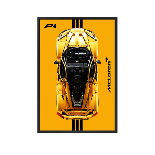 Premium Wanddisplayrahmen kompatibel mit LEGO® McLaren P1 42172 Stil A