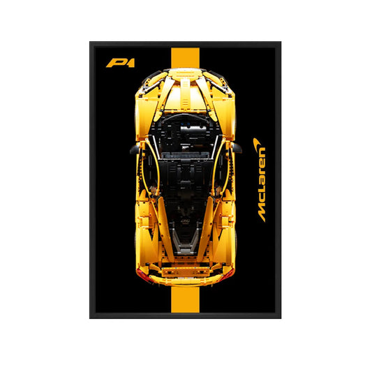 Premium Wanddisplayrahmen kompatibel mit LEGO® McLaren P1 42172 Stil B