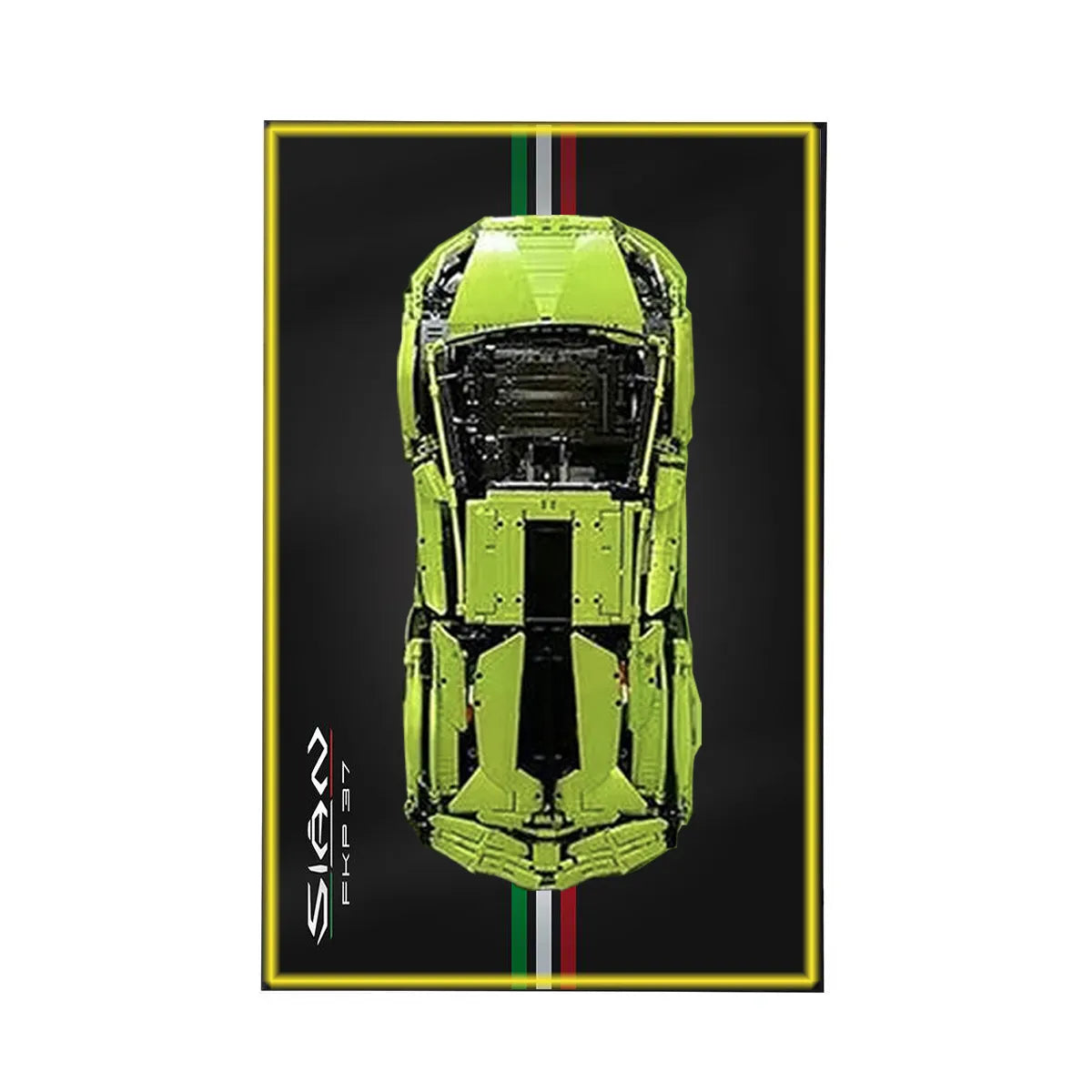 Wall Mount Display Frame Compatible with LEGO® Lamborghini Sian 42115 Style A