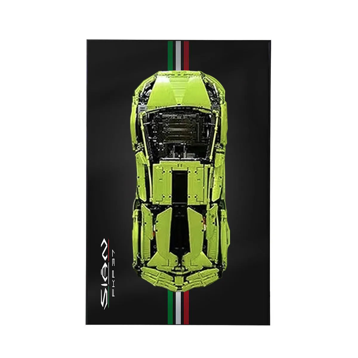 Wall Mount Display Frame Compatible with LEGO® Lamborghini Sian 42115 Style A