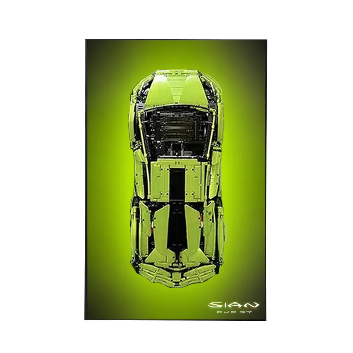 Wandhalterung Displayrahmen kompatibel mit LEGO® Lamborghini Sian 42115 Stil D