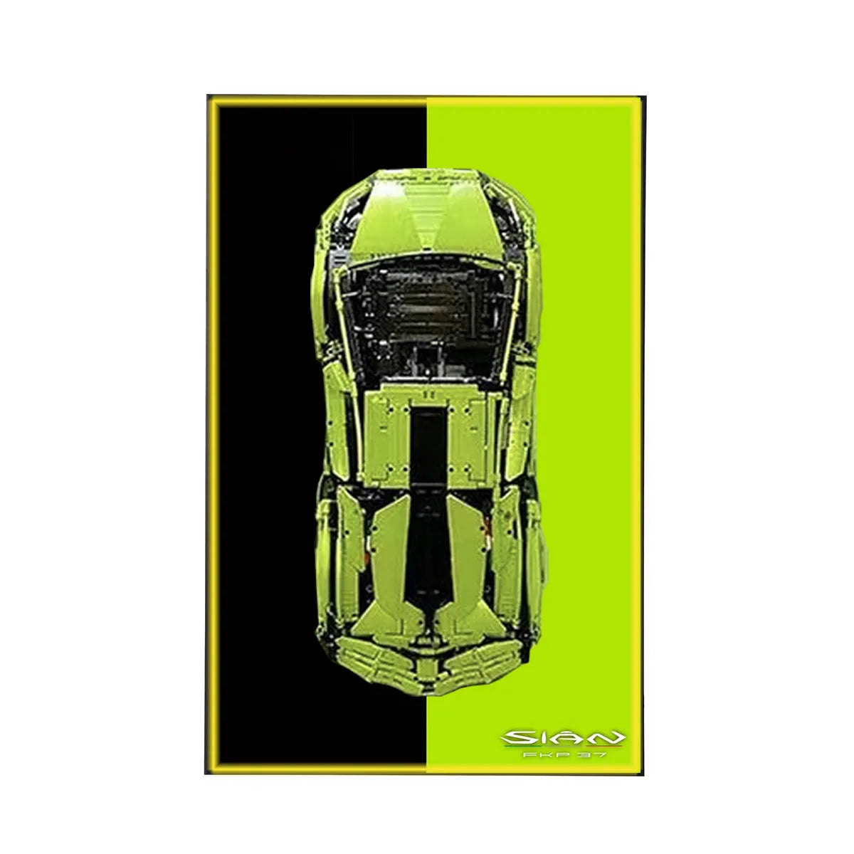 Wandhalterung Displayrahmen kompatibel mit LEGO® Lamborghini Sian 42115 Stil D