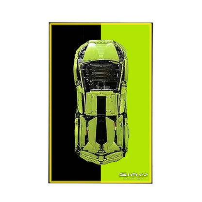 Wandhalterung Displayrahmen kompatibel mit LEGO® Lamborghini Sian 42115 Stil D