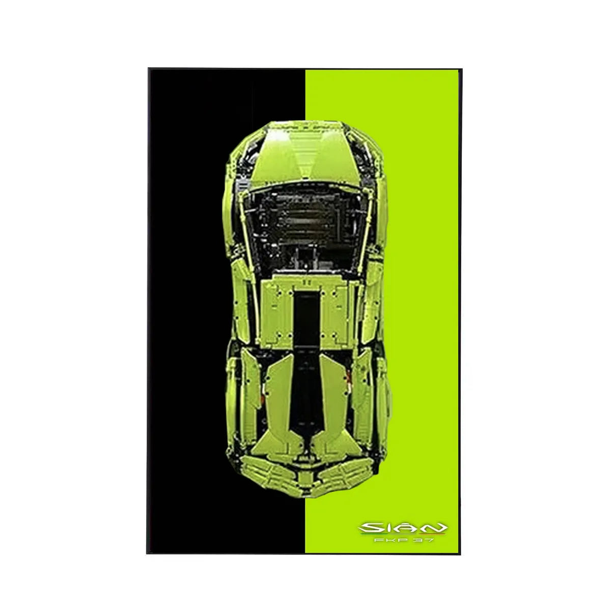 Wandhalterung Displayrahmen kompatibel mit LEGO® Lamborghini Sian 42115 Stil D