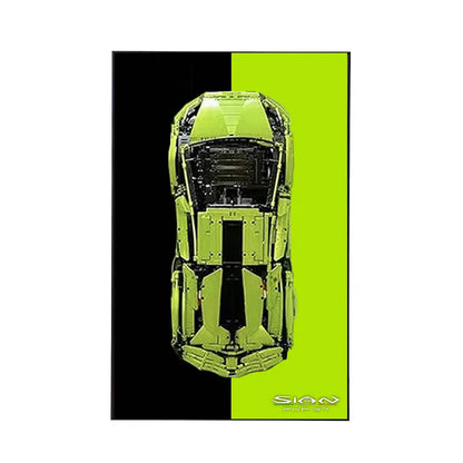 Wandhalterung Displayrahmen kompatibel mit LEGO® Lamborghini Sian 42115 Stil D