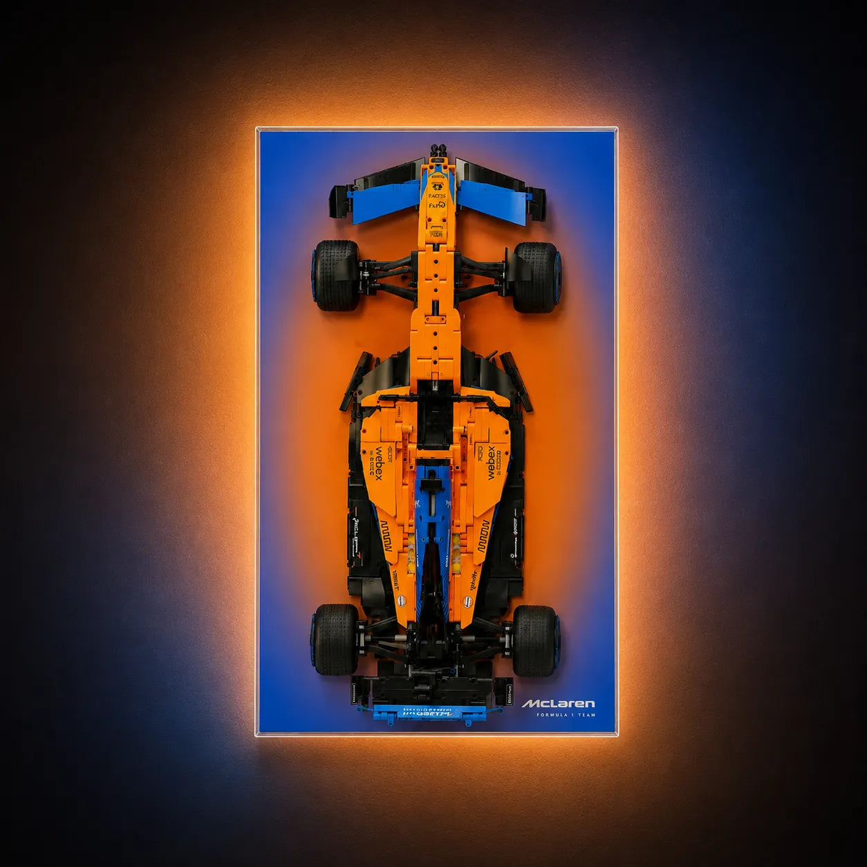 Wandhalterung Displayrahmen kompatibel mit LEGO® Lamborghini Sian 42115 Stil D