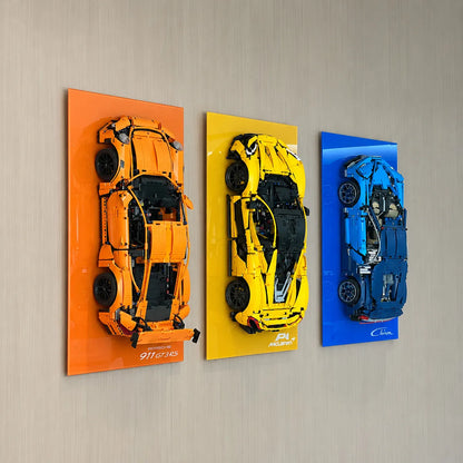Wandhalterung Displayrahmen kompatibel mit LEGO® Lamborghini Sian 42115 Stil D