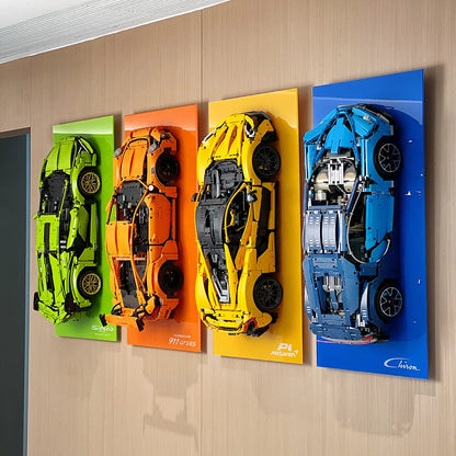 Wandhalterung Displayrahmen kompatibel mit LEGO® Lamborghini Sian 42115 Stil D