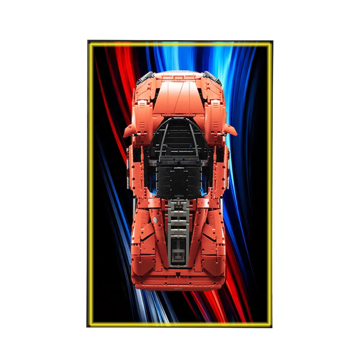 Wanddisplayrahmen kompatibel mit LEGO® Technic™ Ferrari Daytona SP3 42143 Stil A
