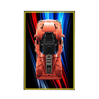 Wanddisplayrahmen kompatibel mit LEGO® Technic™ Ferrari Daytona SP3 42143 Stil A