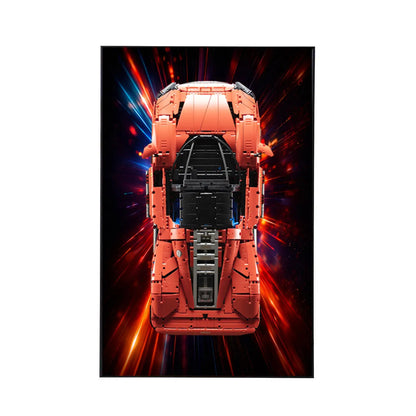 Wanddisplayrahmen kompatibel mit LEGO® Technic™ Ferrari Daytona SP3 42143 Stil A