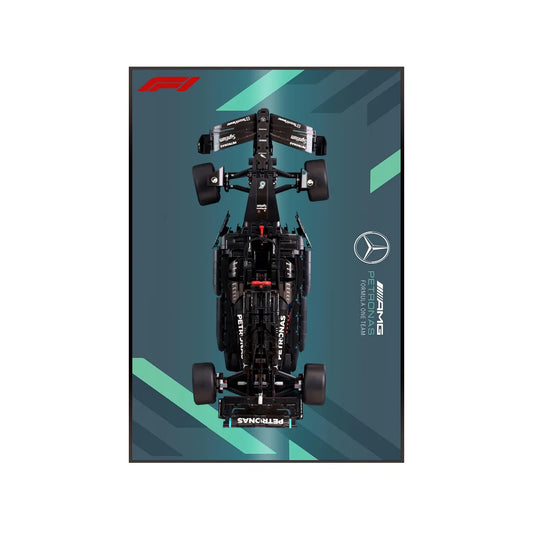 Wall Display Frame Compatible with LEGO® Technic AMG F1 W14 42171 Style F
