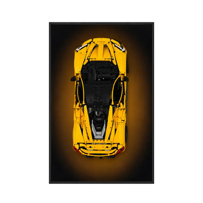 Premium Wanddisplayrahmen kompatibel mit LEGO® McLaren P1 42172 Stil A