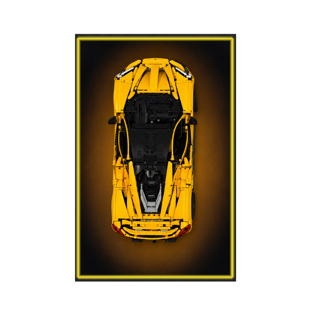 Premium Wanddisplayrahmen kompatibel mit LEGO® McLaren P1 42172 Stil A