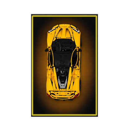 Premium Wanddisplayrahmen kompatibel mit LEGO® McLaren P1 42172 Stil A