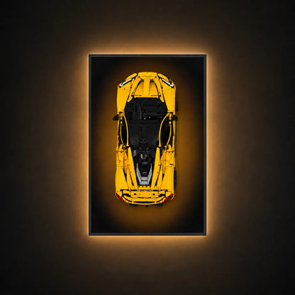 Premium Wanddisplayrahmen kompatibel mit LEGO® McLaren P1 42172 Stil A