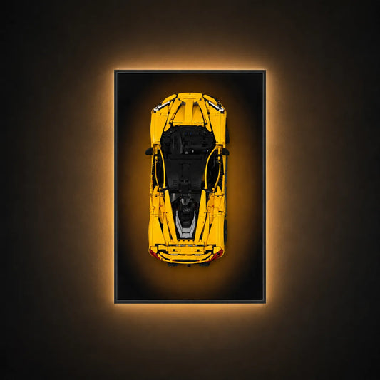Wall Display Frame for LEGO® McLaren P1 42172 | Gradient Color | 50 x 80cm