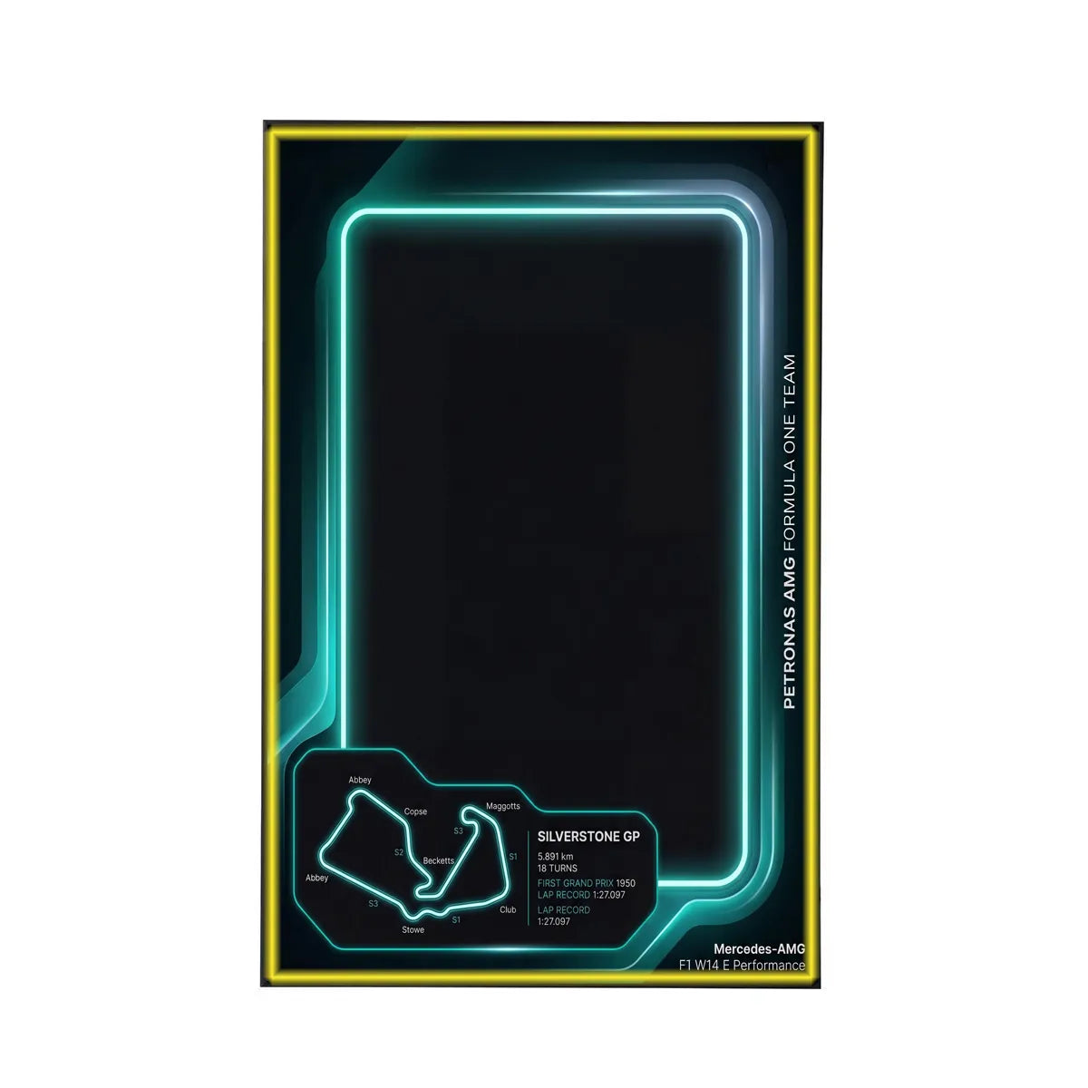 Premium Wanddisplay für LEGO® Mercedes-AMG F1 42171 Style C