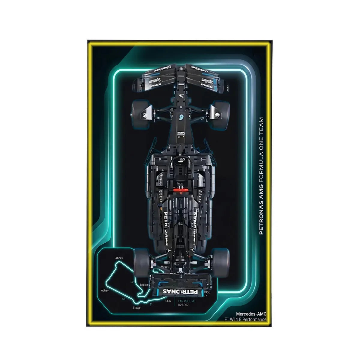 Premium Wanddisplay für LEGO® Mercedes-AMG F1 42171 Style C
