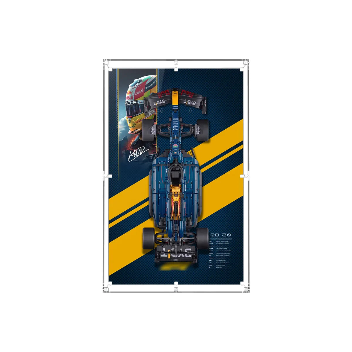 Wall Display Case for LEGO® Technic™ F1 Car