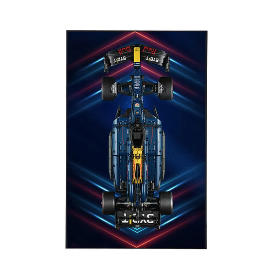 Wall Display Frame for LEGO® Oracle Red Bull Racing RB20 F1 Car 42206 | Neon Apex