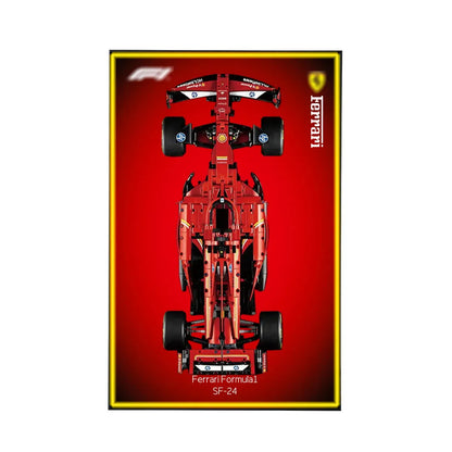 Wall Display Frame Compatible with LEGO® Ferrari F1 SF-24 42207 Style C