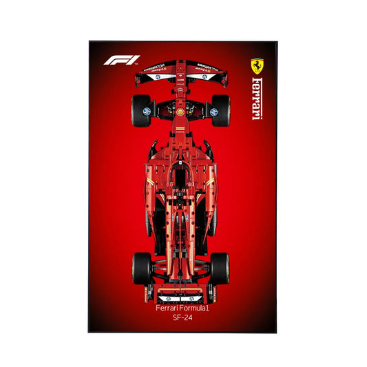 Wall Display Frame Compatible with LEGO® Ferrari F1 SF-24 42207 Style C
