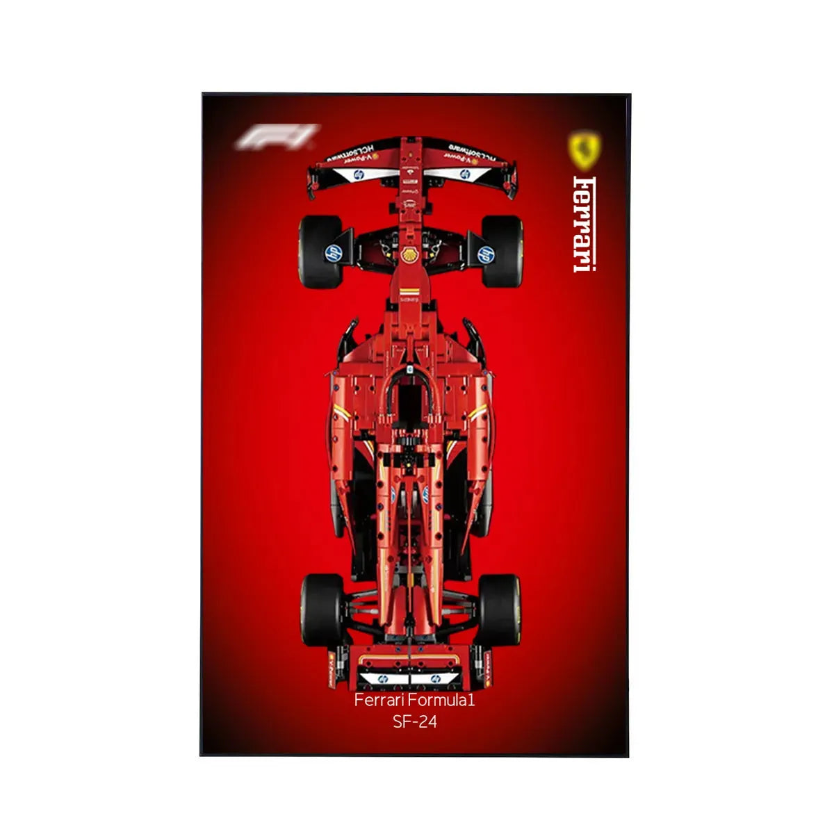 Wall Display Frame Compatible with LEGO® Ferrari F1 SF-24 42207 Style C
