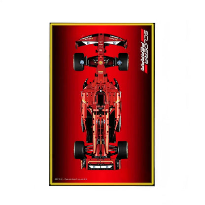 Wall Display Frame Compatible with LEGO® Ferrari F1 SF-24 42207 Style A