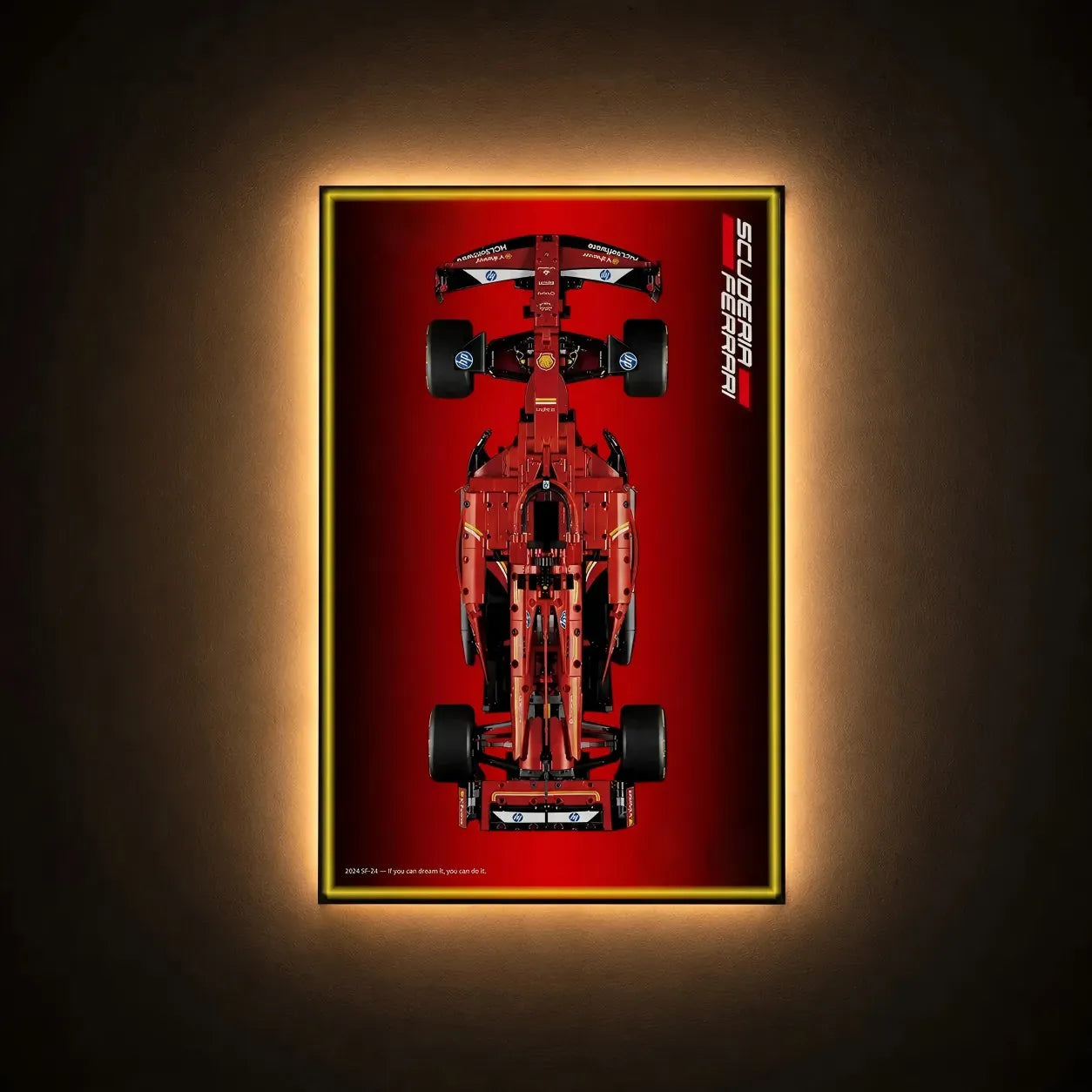 Wall Display Frame Compatible with LEGO® Ferrari F1 SF-24 42207 Style A