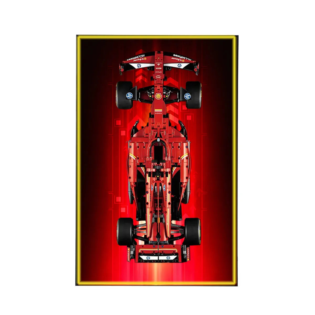 Wanddisplayrahmen kompatibel mit LEGO® Ferrari F1 SF-24 42207 Stil D