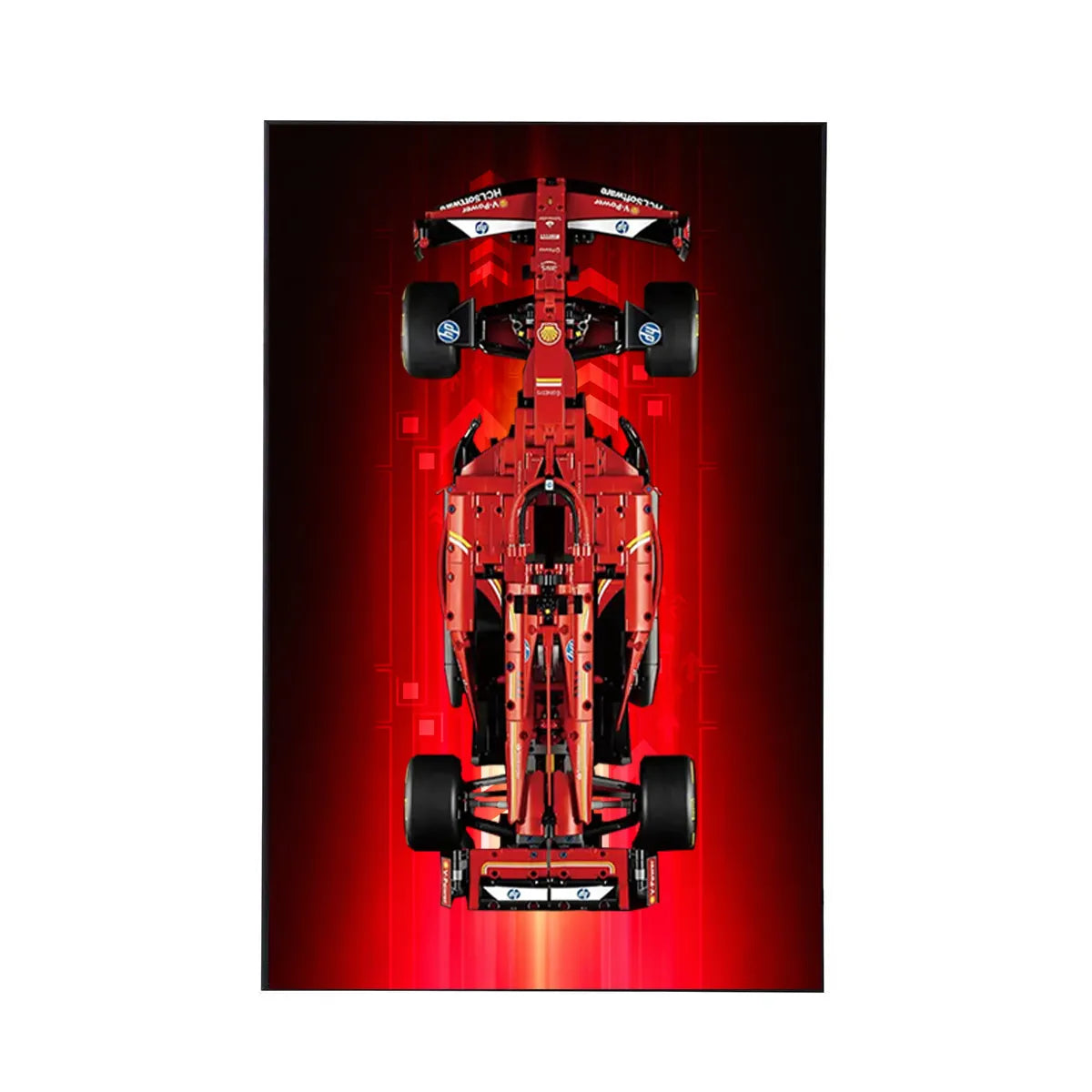 Wanddisplayrahmen kompatibel mit LEGO® Ferrari F1 SF-24 42207 Stil D