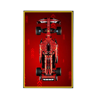 Wanddisplayrahmen kompatibel mit LEGO® Ferrari F1 SF-24 42207 Stil D