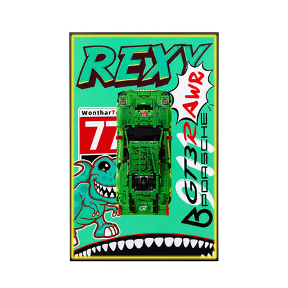 Premium-Wandhalterung für den LEGO® Technic™ Porsche 911 RSR 42096