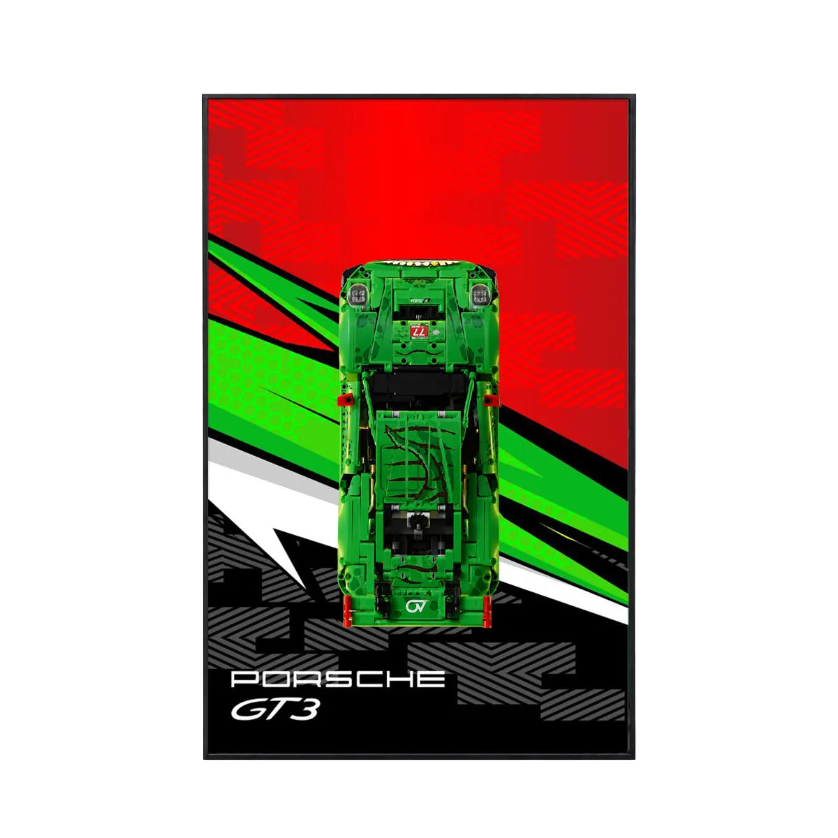 Premium-Wandhalterung für den LEGO® Technic™ Porsche 911 RSR 42096