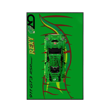 Premium-Wandhalterung für den LEGO® Technic™ Porsche 911 RSR 42096