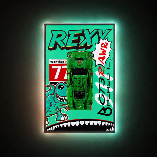 Wall Display Frame for LEGO® Technic™ Porsche 911 GT3 R REXY AO Racing Car 42224