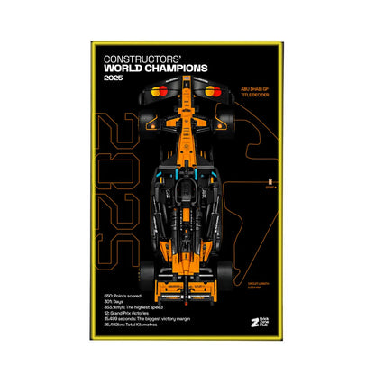 Wall Display Frame for LEGO® McLaren MCL39 F1® Car 42228 | World Champions 2025