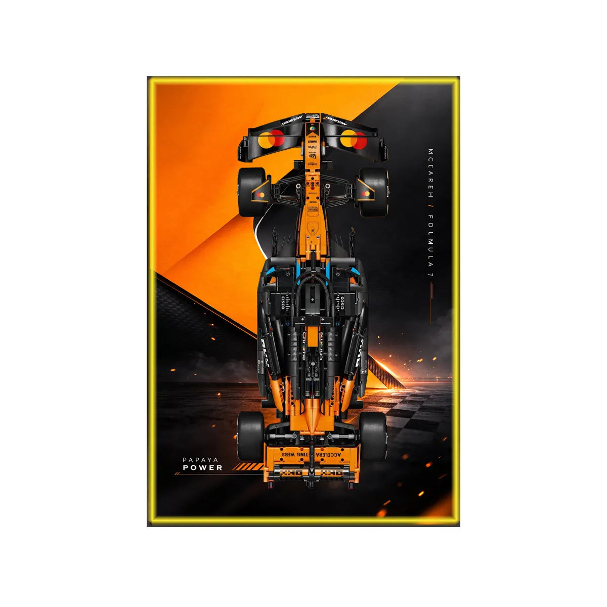 Wall Display Frame Compatible with LEGO® McLaren MCL39 F1® Car 42228 Style C