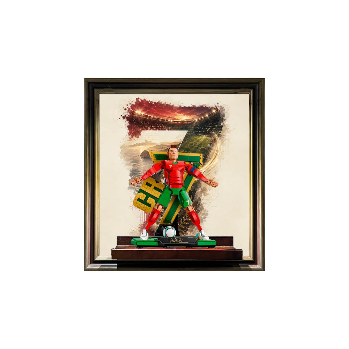 Wall Display Frame for LEGO® Cristiano Ronaldo – Football Legend 43016