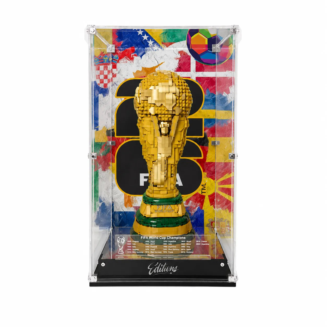 Acrylic Display Case for Lego® Fifa World Cup™ Official Trophy 43020 | Champions Edition